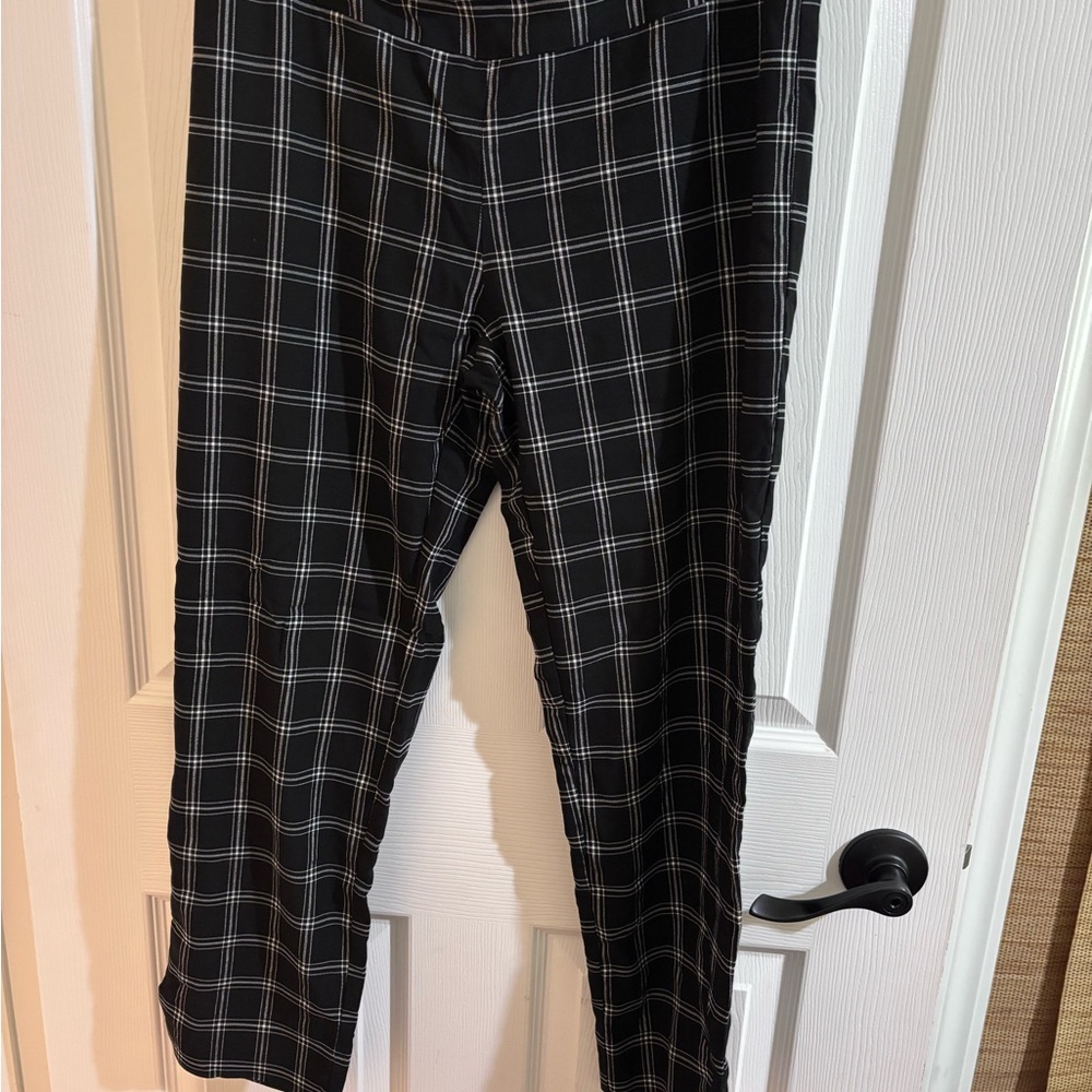 Zac & Rachel Black and White Plaid Skinny Pants